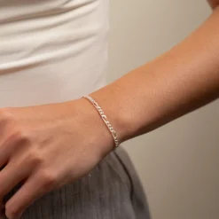 UMA MEDIUM FIGARO SILVER BRACELET - Sisi Copenhagen