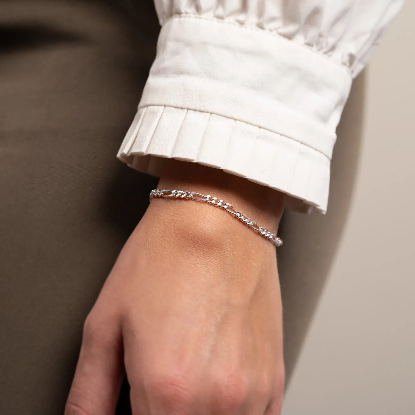 UMA MEDIUM FIGARO SILVER BRACELET - Sisi Copenhagen