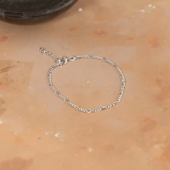 UMA SMALL FIGARO SILVER BRACELET