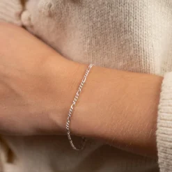 UMA SMALL FIGARO SILVER BRACELET