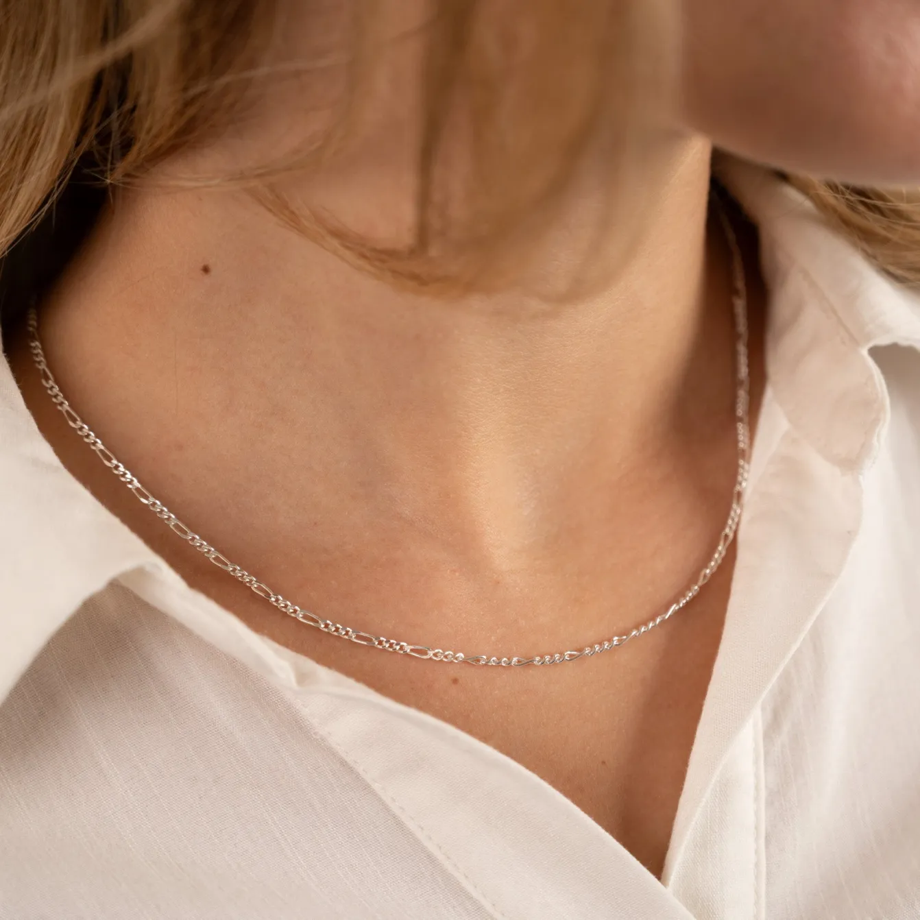 UMA SMALL FIGARO SILVER CHAIN