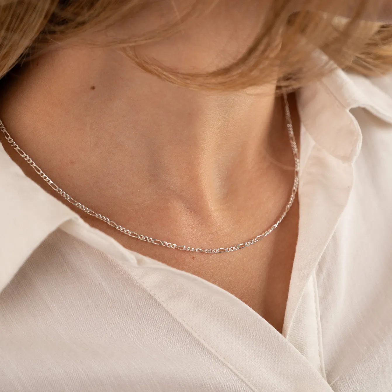 UMA SMALL FIGARO SILVER CHAIN