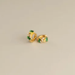 VANESSA CRYSTAL GOLDEN CREOL EARRING - Sisi Copenhagen