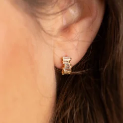 VANESSA CRYSTAL GOLDEN CREOL EARRING - Sisi Copenhagen