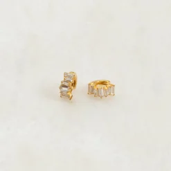 VANESSA CRYSTAL GOLDEN CREOL EARRING - Sisi Copenhagen