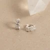 VANESSA CRYSTAL SILVER CREOL EARRING - Sisi Copenhagen