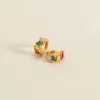 VANESSA RAINBOW GOLDEN CREOL EARRING