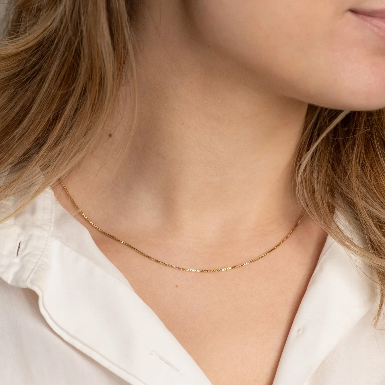 VENEZIA SOLID GOLD CHAIN - 14KT/YG - 0.8mm