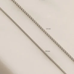 VENEZIA SOLID GOLD CHAIN - 14KT/WG - 0.8mm