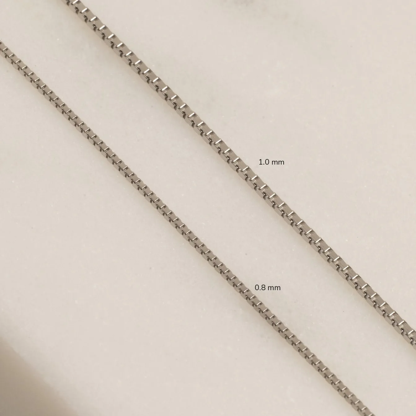 VENEZIA SOLID GOLD CHAIN - 14KT/WG - 0.8mm