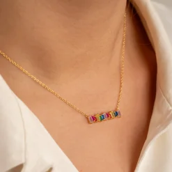 VERONICA RAINBOW GOLDEN NECKLACE - Sisi Copenhagen
