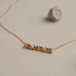VERONICA RAINBOW GOLDEN NECKLACE - Sisi Copenhagen