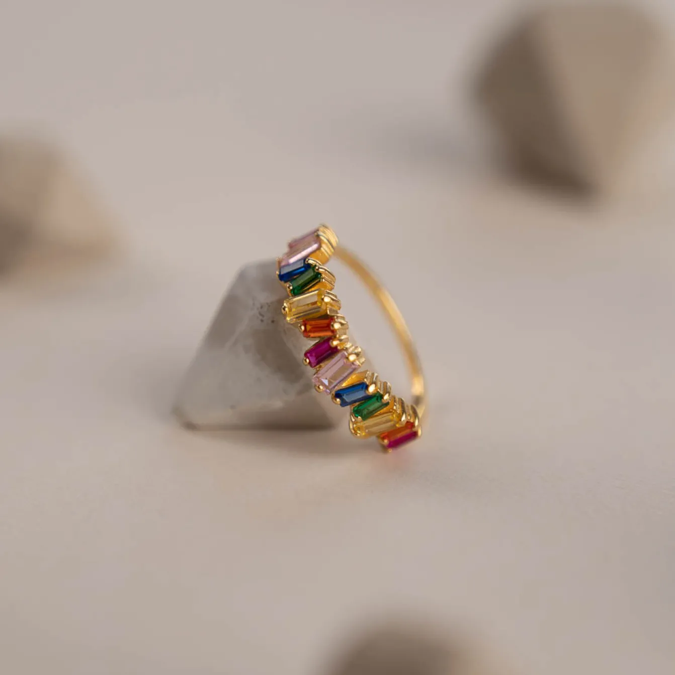 VERONICA RAINBOW GOLDEN RING - Sisi Copenhagen