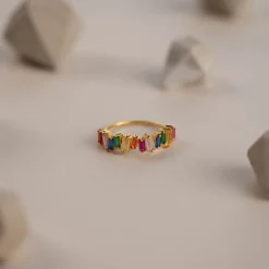 VERONICA RAINBOW GOLDEN RING - Sisi Copenhagen
