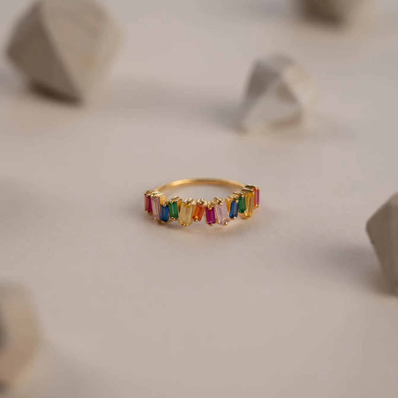 VERONICA RAINBOW GOLDEN RING - Sisi Copenhagen