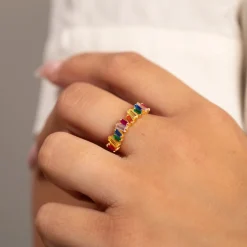 VERONICA RAINBOW GOLDEN RING - Sisi Copenhagen