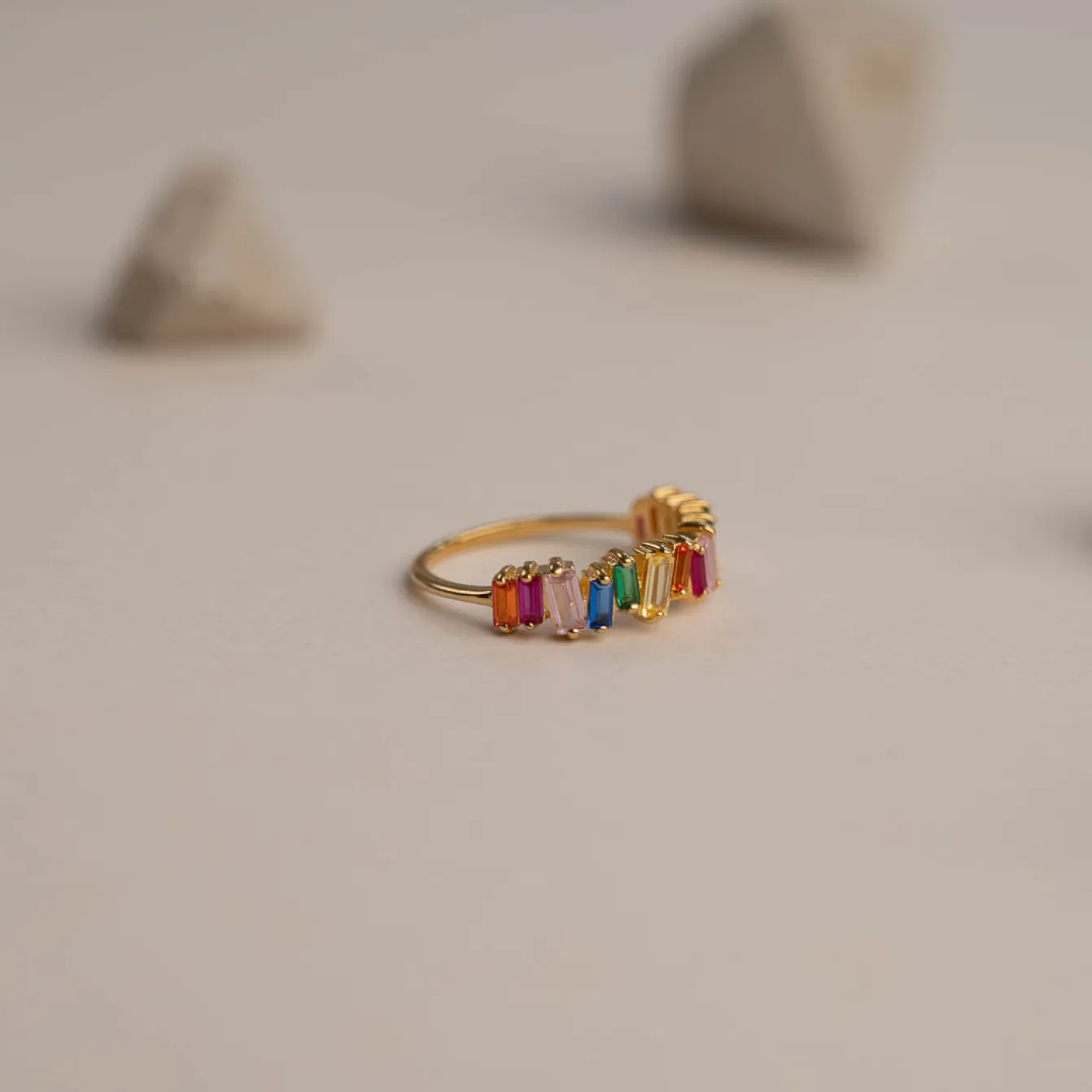 VERONICA RAINBOW GOLDEN RING - Sisi Copenhagen