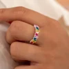 VERONICA RAINBOW SILVER RING - Sisi Copenhagen