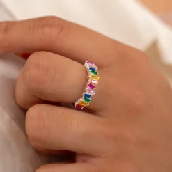 VERONICA RAINBOW SILVER RING - Sisi Copenhagen