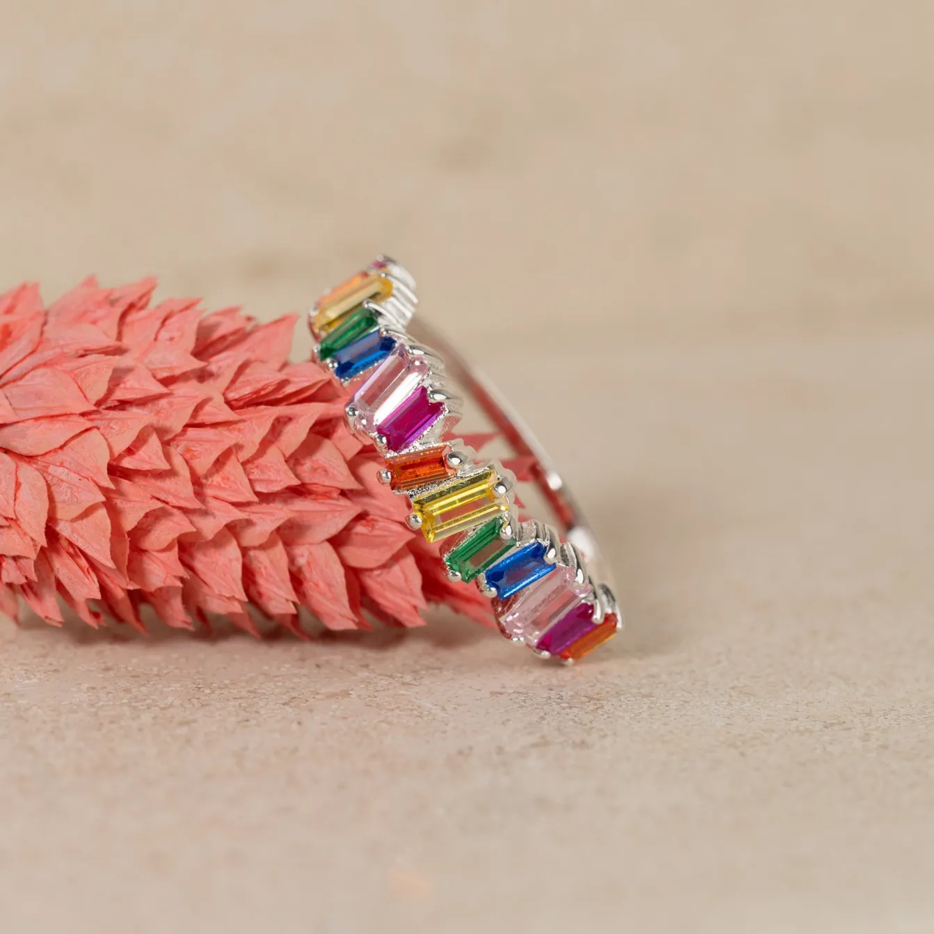VERONICA RAINBOW SILVER RING - Sisi Copenhagen