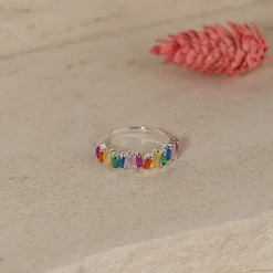 VERONICA RAINBOW SILVER RING - Sisi Copenhagen