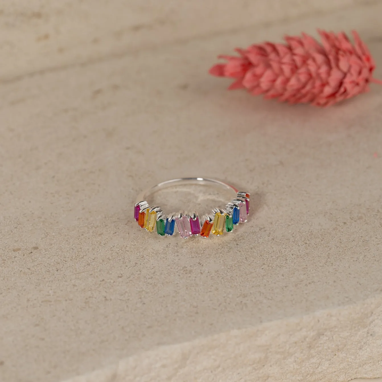 VERONICA RAINBOW SILVER RING - Sisi Copenhagen