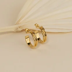 WILLOW GOLDEN CREOL EARRING