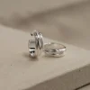 WILMA SILVER CREOL EARRING