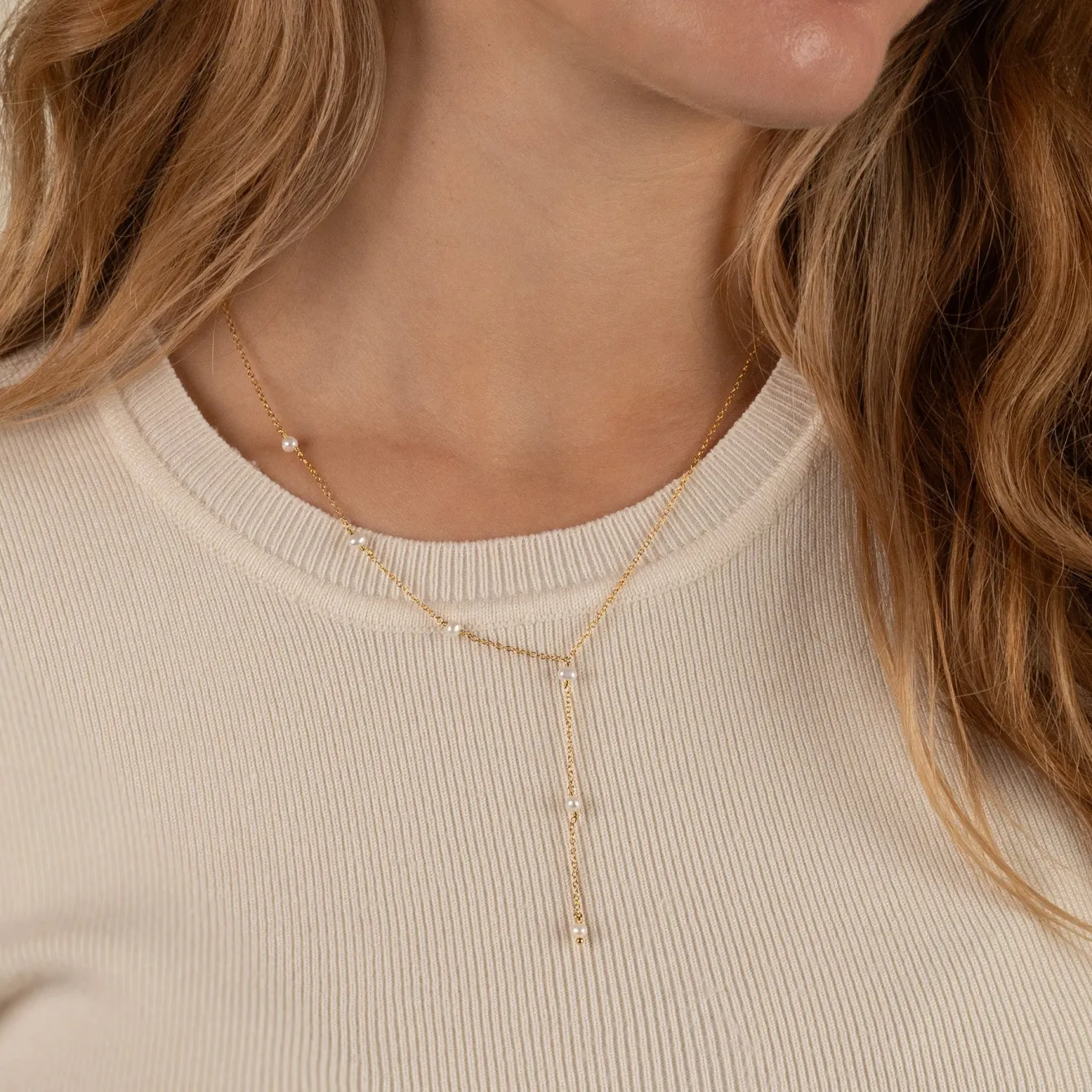 YASMIN PEARL GOLDEN NECKLACE