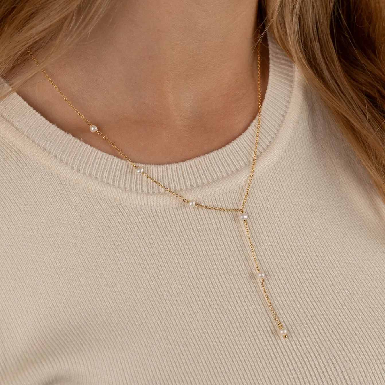 YASMIN PEARL GOLDEN NECKLACE