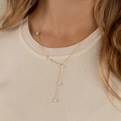 YASMIN PEARL GOLDEN NECKLACE