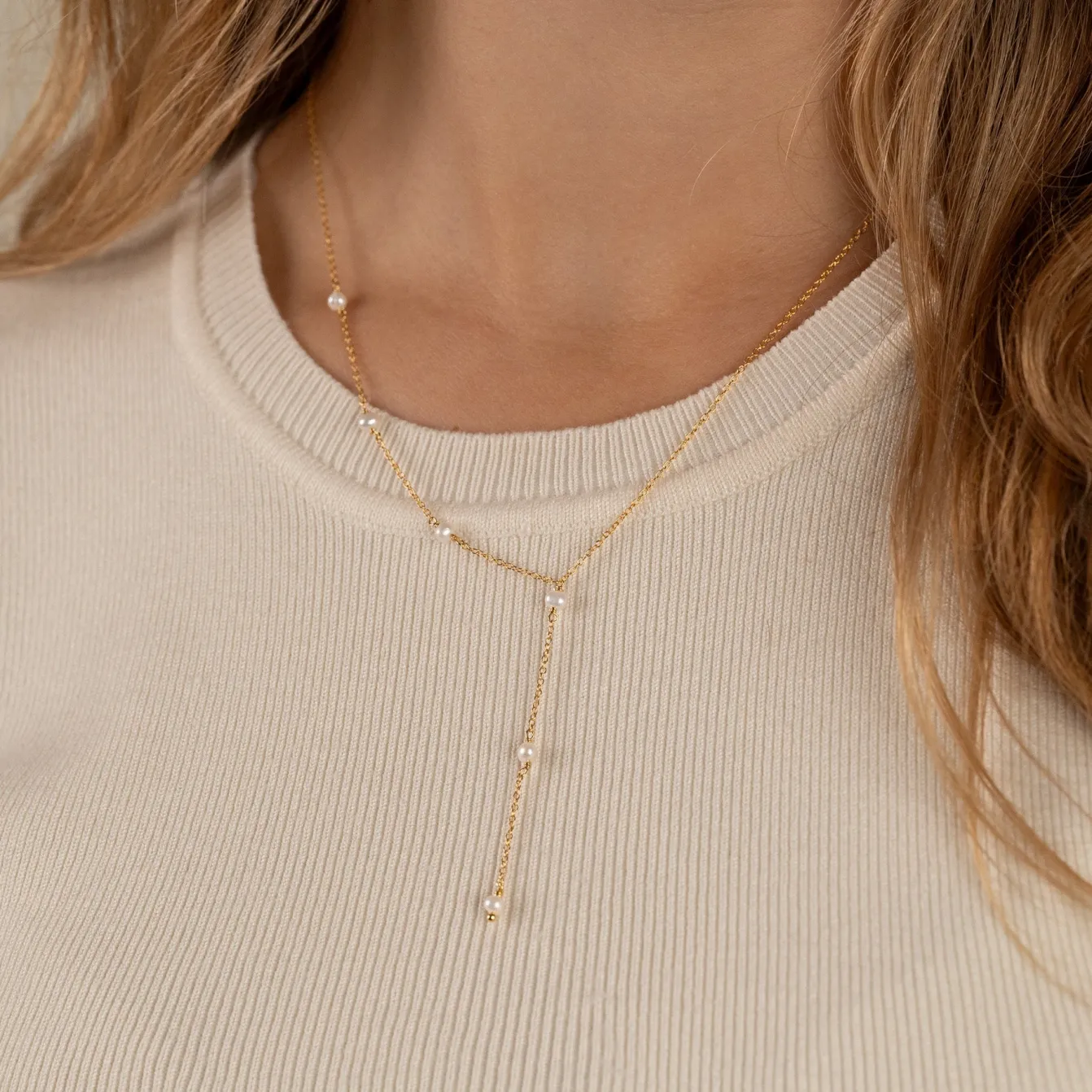 YASMIN PEARL GOLDEN NECKLACE