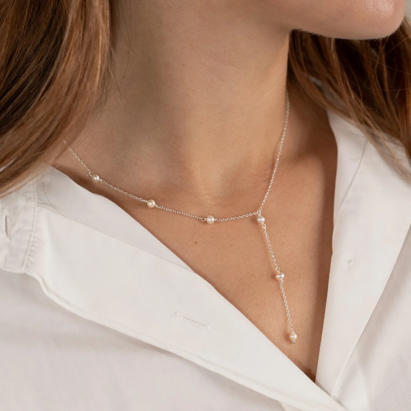 YASMIN PEARL SILVER NECKLACE