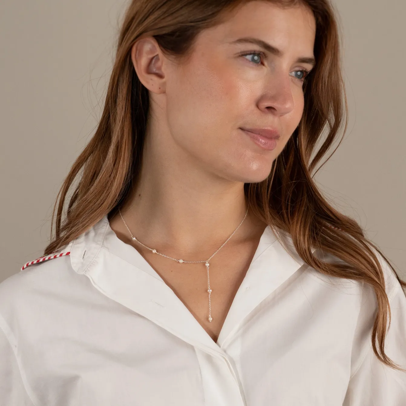 YASMIN PEARL SILVER NECKLACE